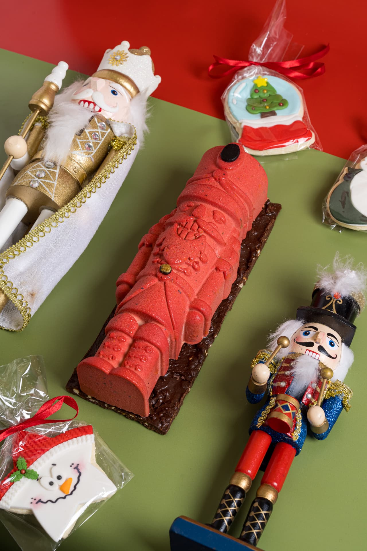 Red festive pastry