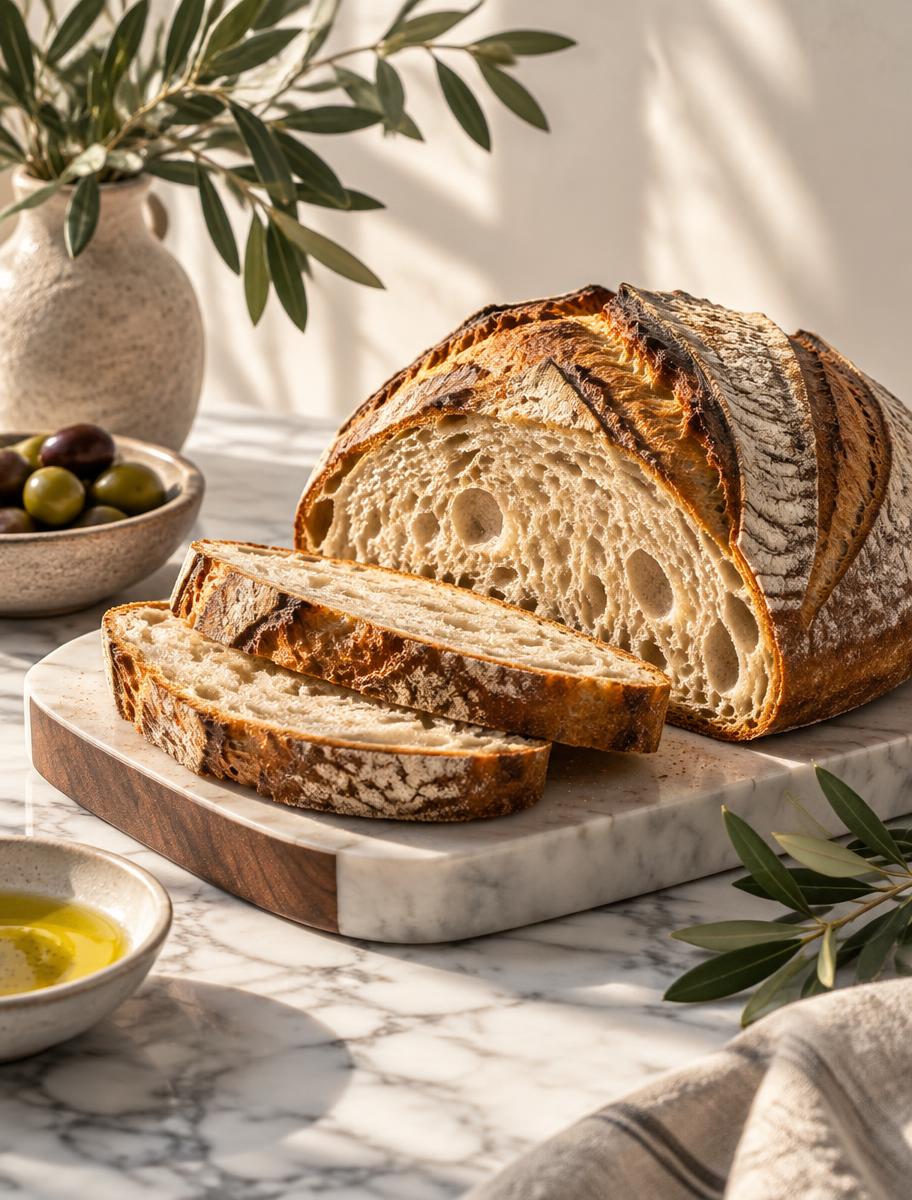 Gluten-free artisan bread prepared at Marinos Kosmas in Athens